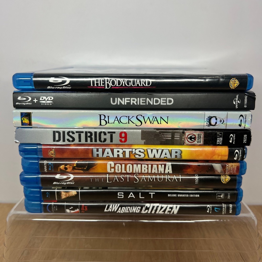 Blu-ray Movie Lot 9 Discs Black Swan District 9 Salt Colombiana Action Thriller